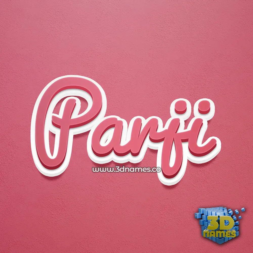 parji in Red Scribble style - 3D name wallpaper