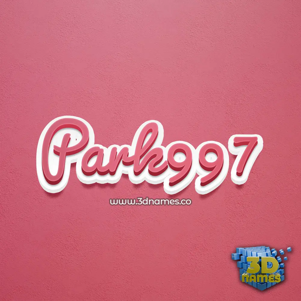 park997 in Red Scribble style - 3D name wallpaper