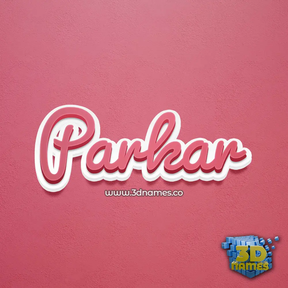parkar in Red Scribble style - 3D name wallpaper