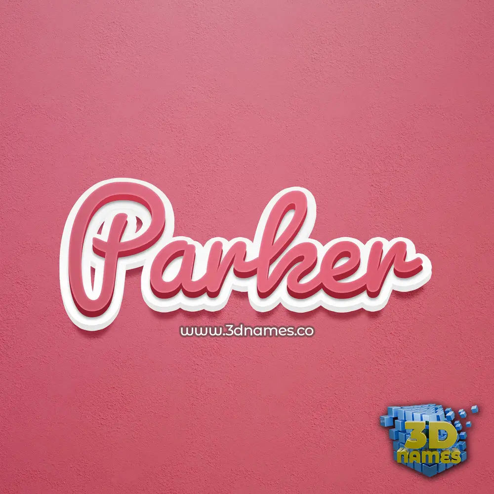 parker in Red Scribble style - 3D name wallpaper