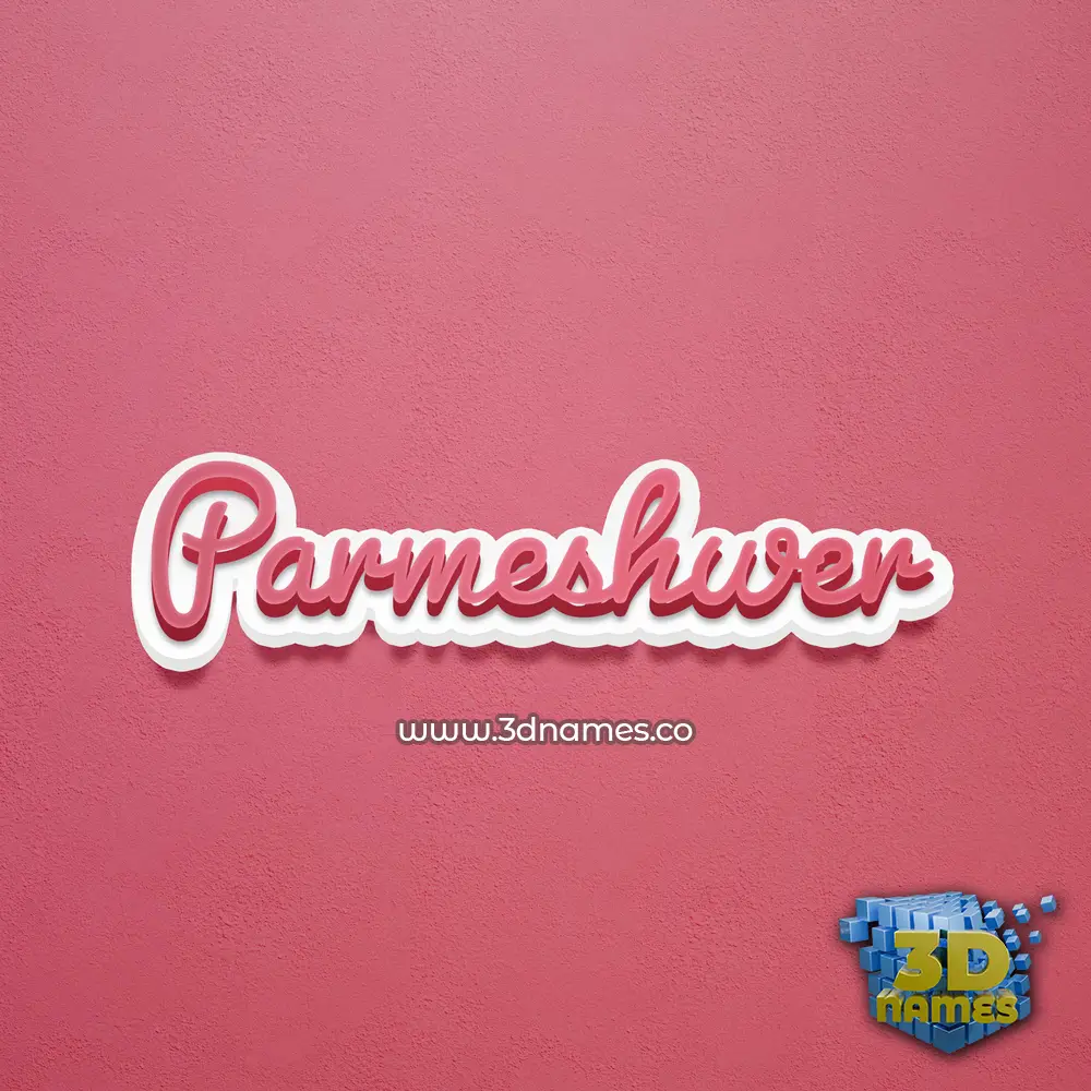 parmeshwer in Red Scribble style - 3D name wallpaper