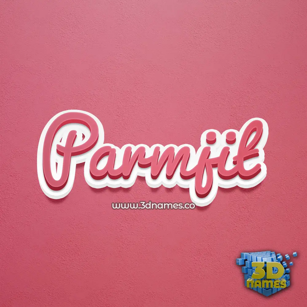 parmjit in Red Scribble style - 3D name wallpaper