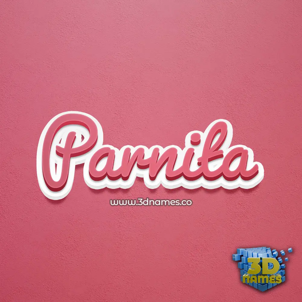 parnita in Red Scribble style - 3D name wallpaper
