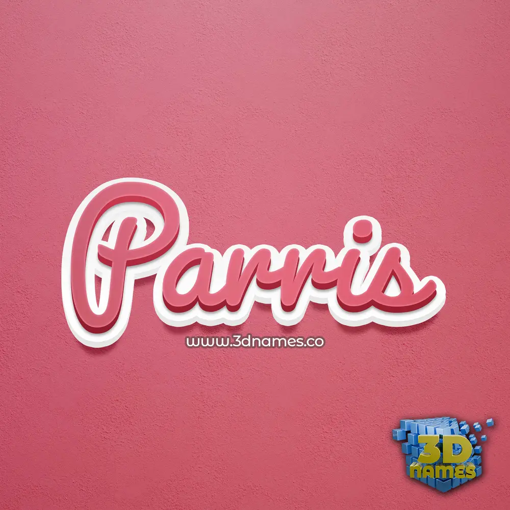 parris in Red Scribble style - 3D name wallpaper