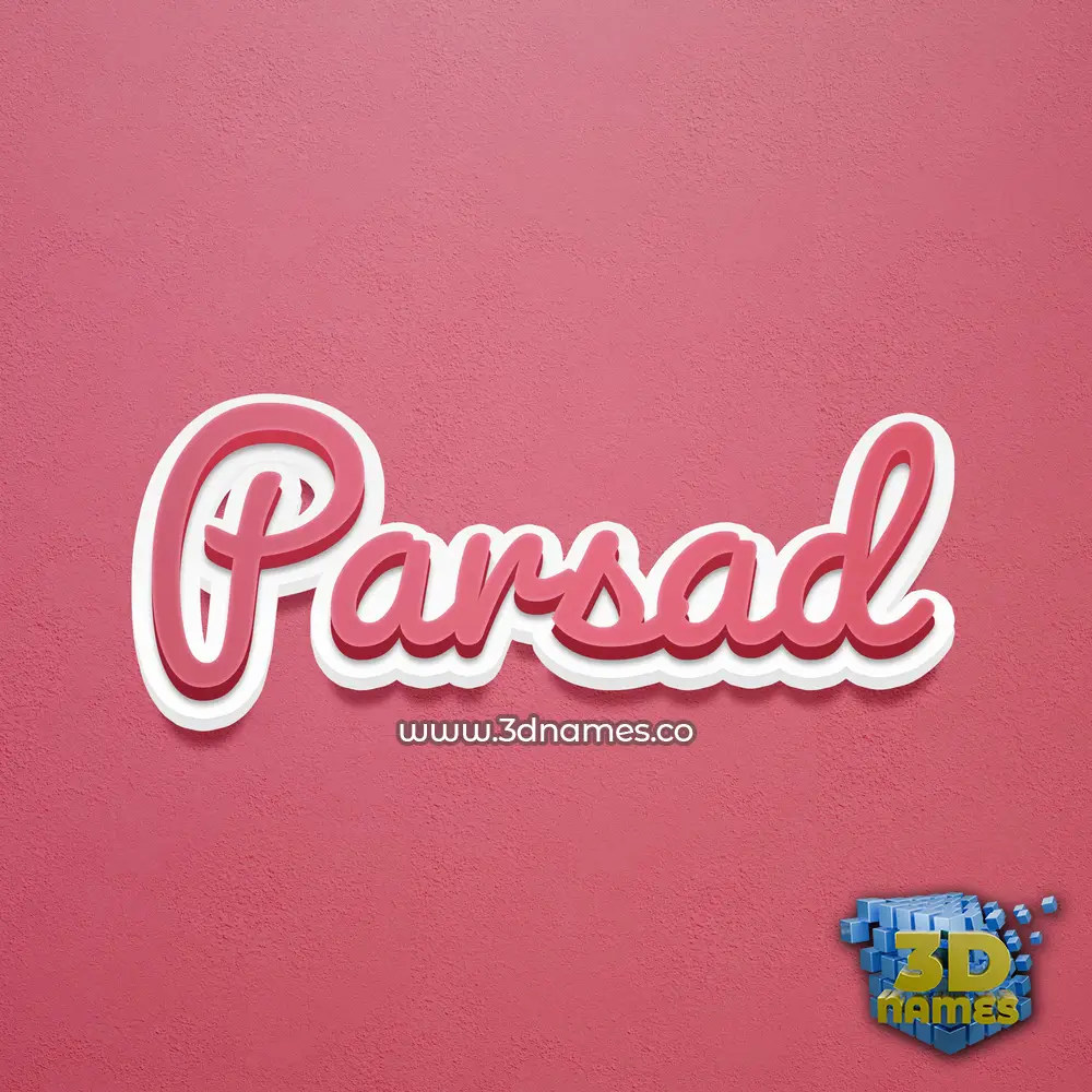 parsad in Red Scribble style - 3D name wallpaper