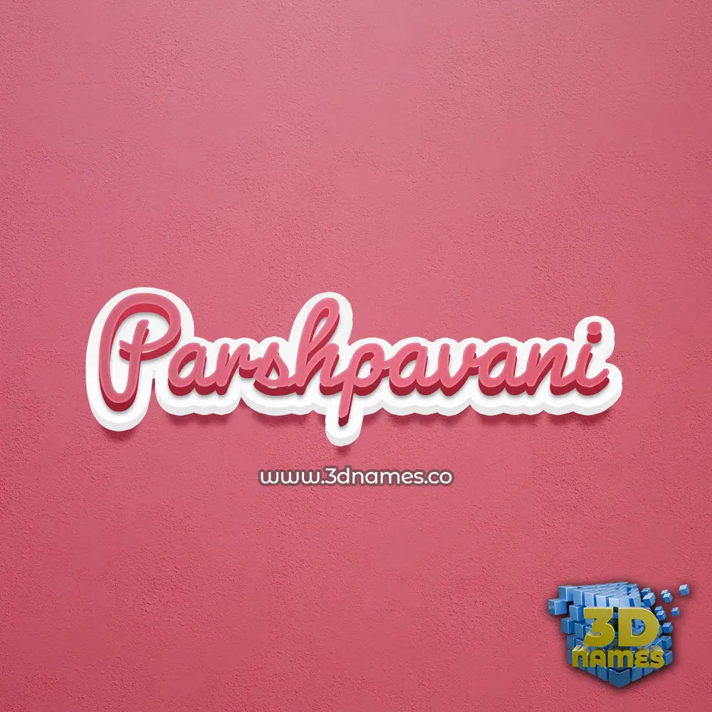 parshpavani in Red Scribble style - 3D name wallpaper