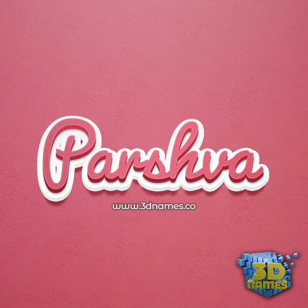 parshva in Red Scribble style - 3D name wallpaper