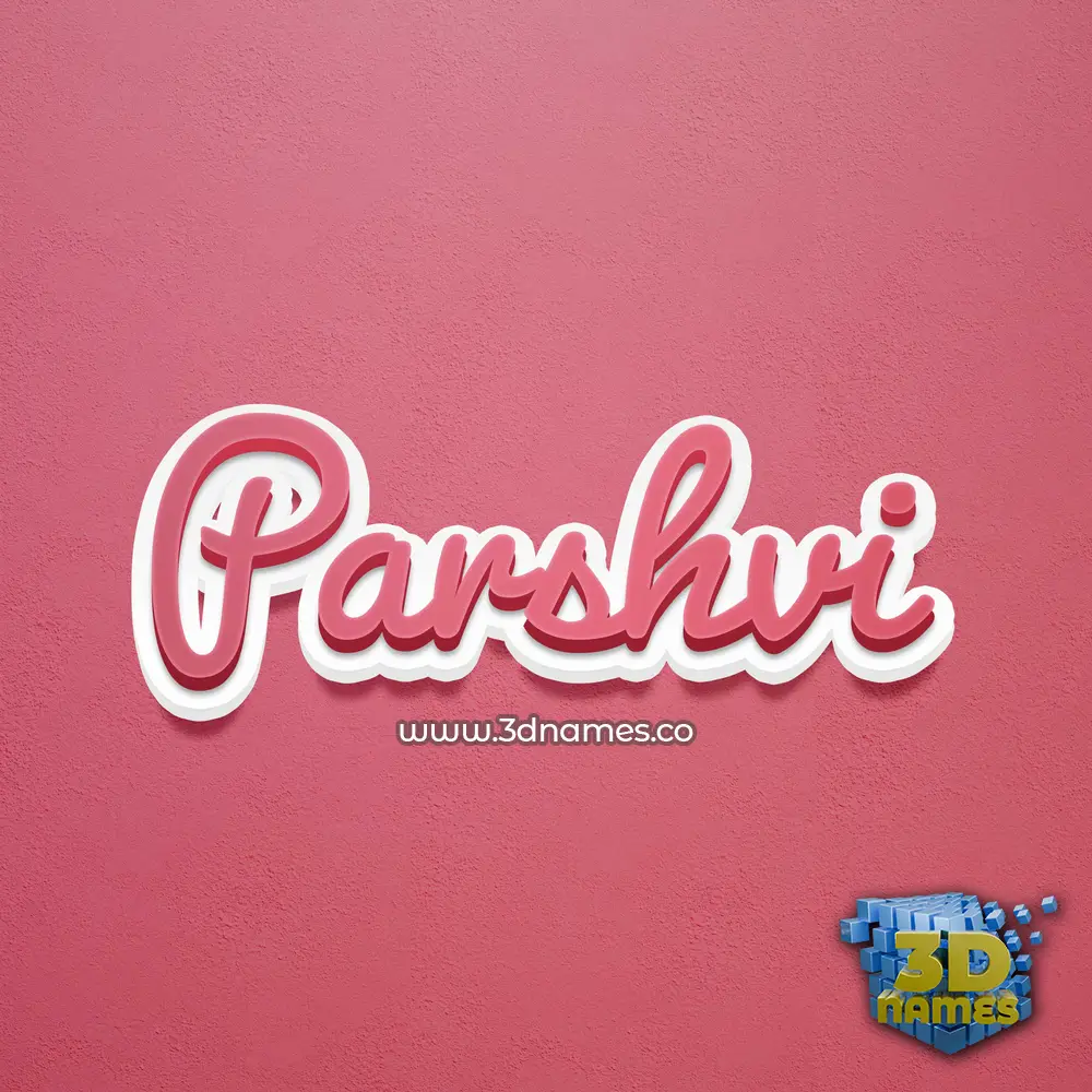 parshvi in Red Scribble style - 3D name wallpaper
