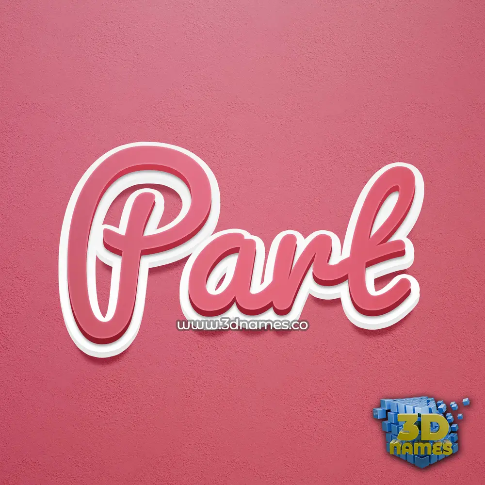 part in Red Scribble style - 3D name wallpaper