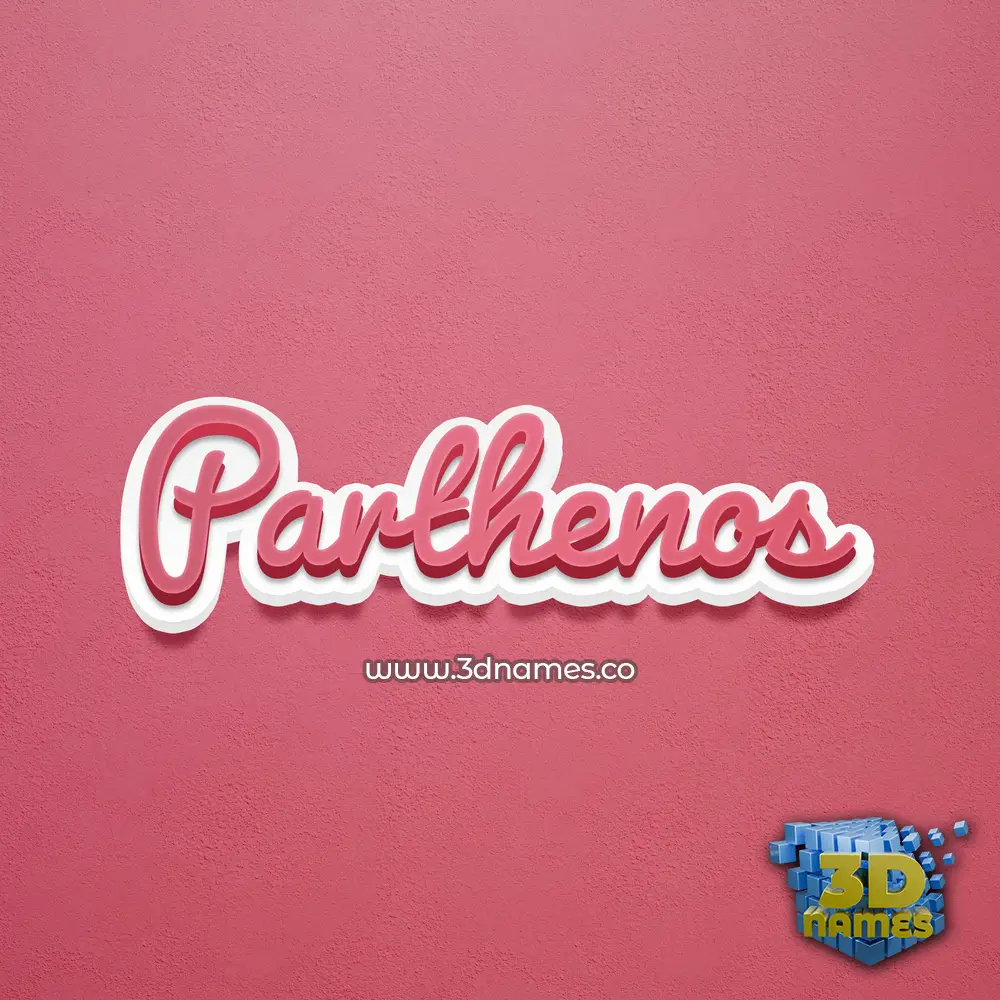 parthenos in Red Scribble style - 3D name wallpaper