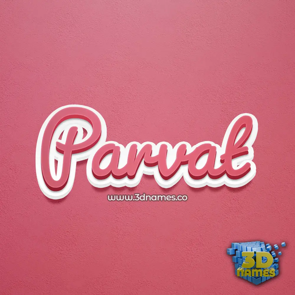 parvat in Red Scribble style - 3D name wallpaper