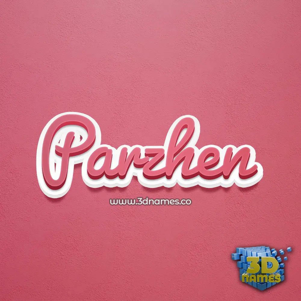parzhen in Red Scribble style - 3D name wallpaper