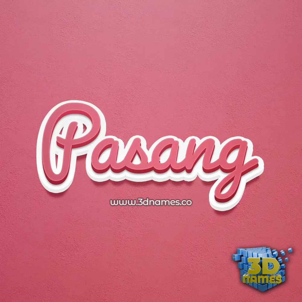 pasang in Red Scribble style - 3D name wallpaper