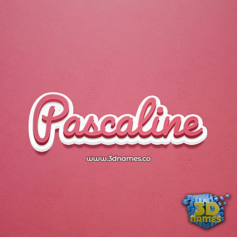 pascaline in Red Scribble style - 3D name wallpaper