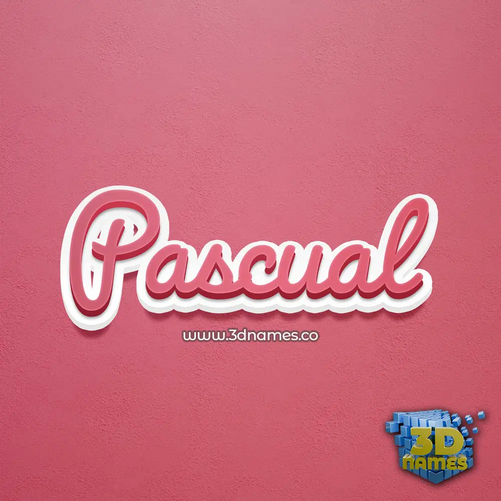pascual in Red Scribble style - 3D name wallpaper