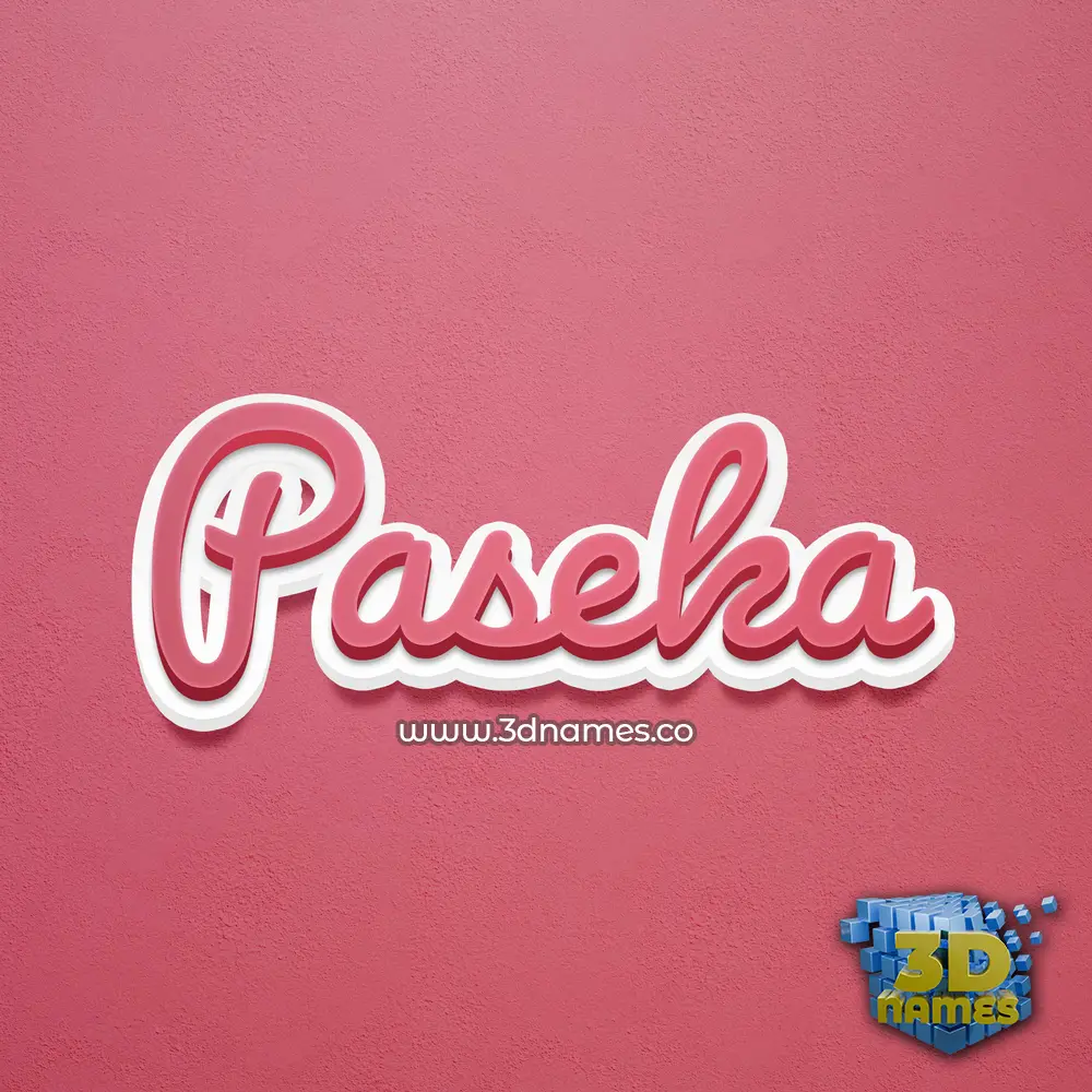 paseka in Red Scribble style - 3D name wallpaper