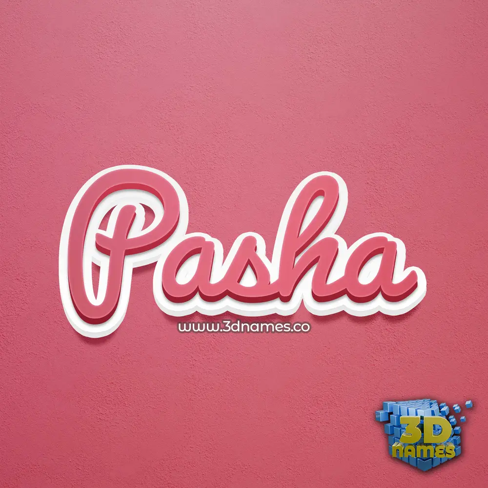 pasha in Red Scribble style - 3D name wallpaper