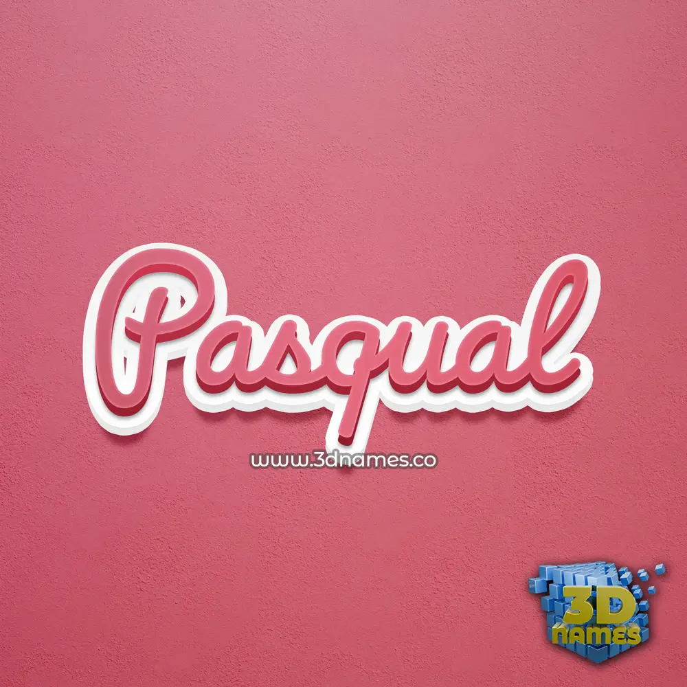 pasqual in Red Scribble style - 3D name wallpaper