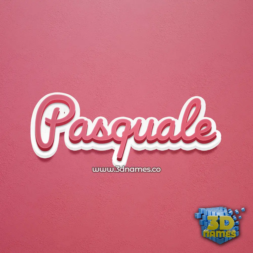 pasquale in Red Scribble style - 3D name wallpaper