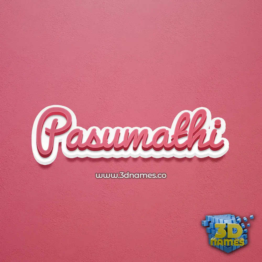 pasumathi in Red Scribble style - 3D name wallpaper