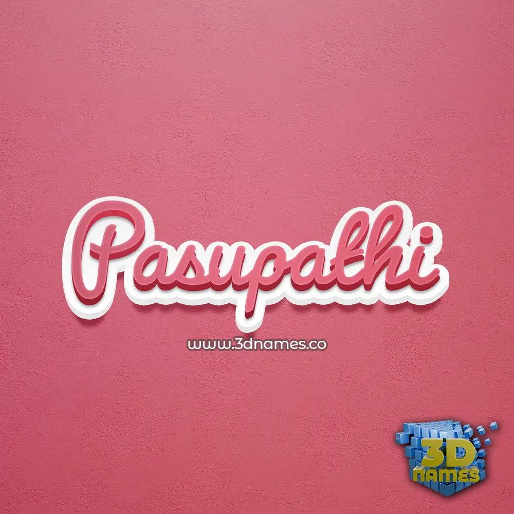 pasupathi in Red Scribble style - 3D name wallpaper