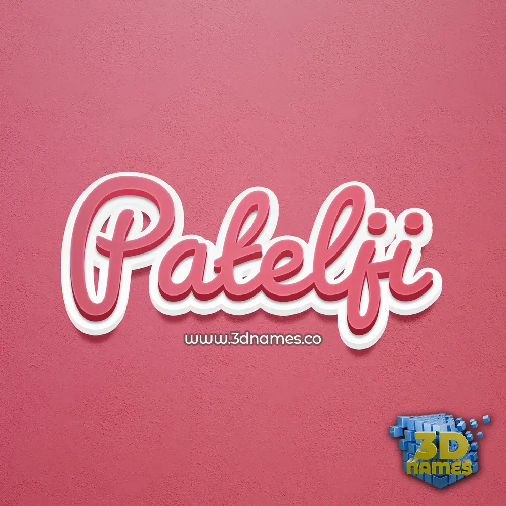 patelji in Red Scribble style - 3D name wallpaper