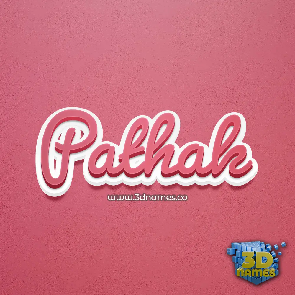 pathak in Red Scribble style - 3D name wallpaper