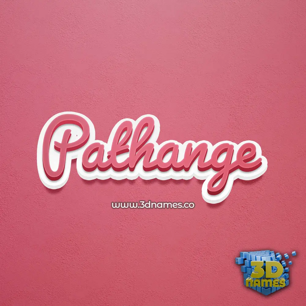 pathange in Red Scribble style - 3D name wallpaper