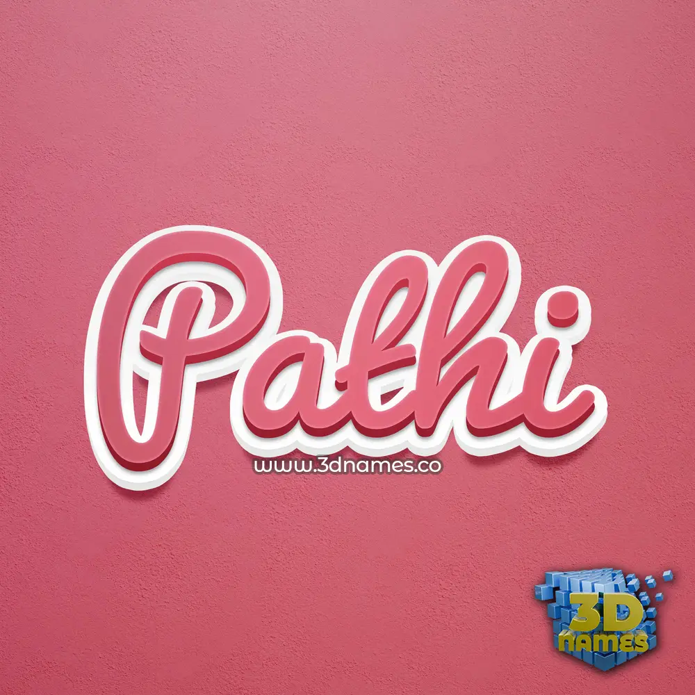 pathi in Red Scribble style - 3D name wallpaper