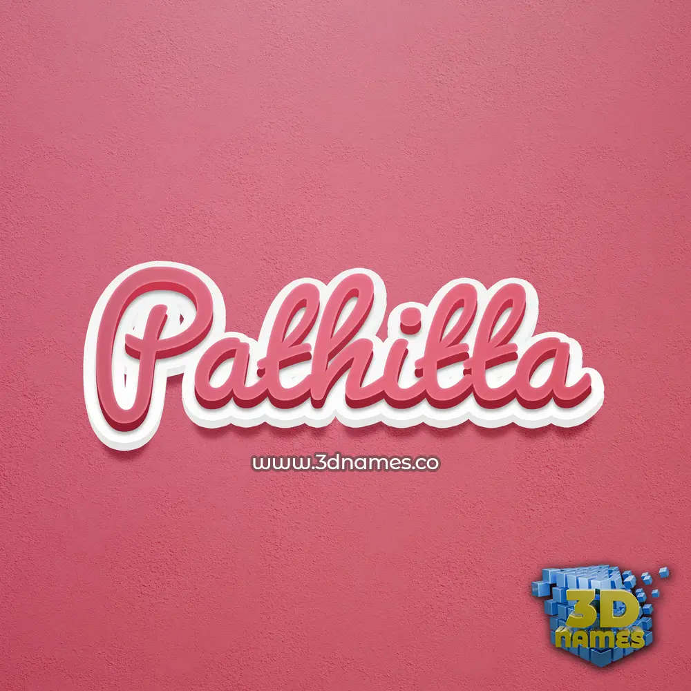 pathitta in Red Scribble style - 3D name wallpaper