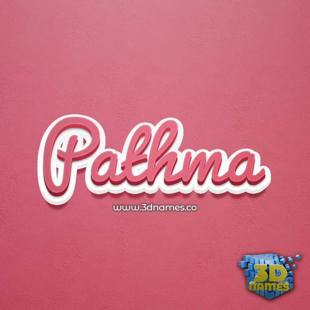 pathma in Red Scribble style - 3D name wallpaper