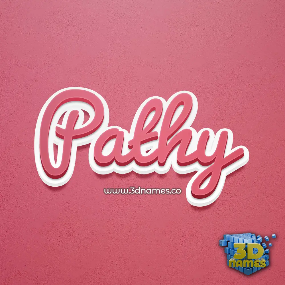 pathy in Red Scribble style - 3D name wallpaper