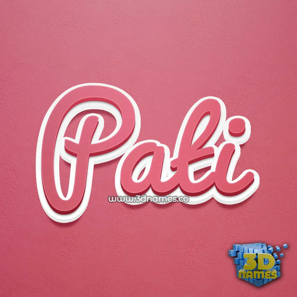 pati in Red Scribble style - 3D name wallpaper