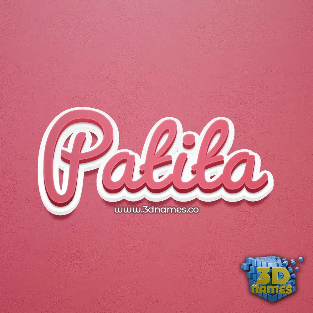 patita in Red Scribble style - 3D name wallpaper