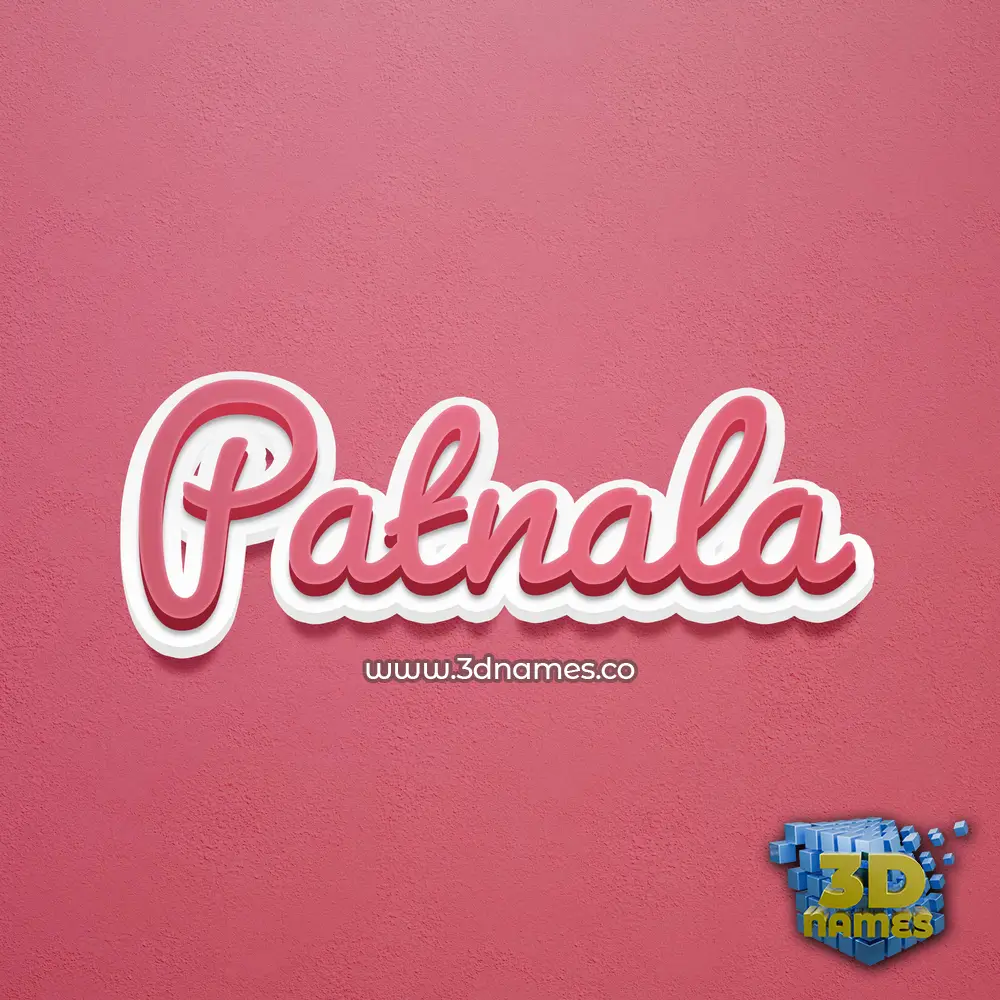 patnala in Red Scribble style - 3D name wallpaper