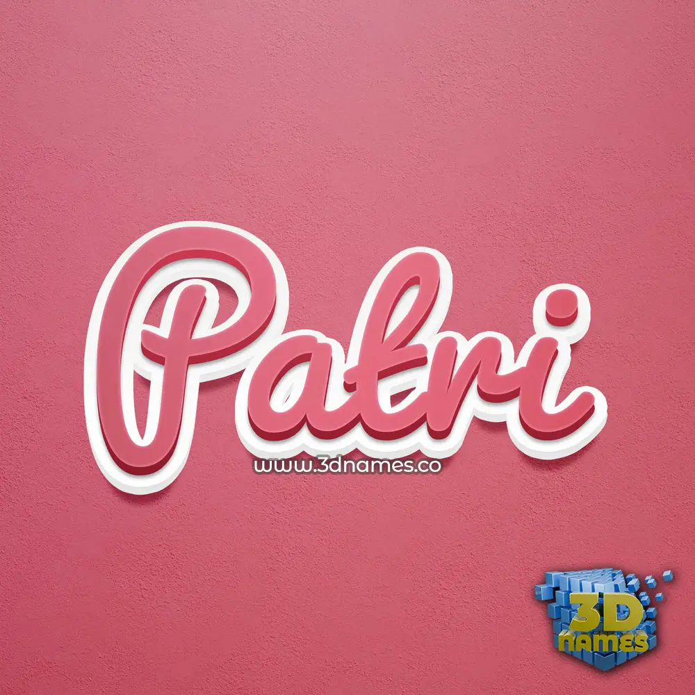 patri in Red Scribble style - 3D name wallpaper