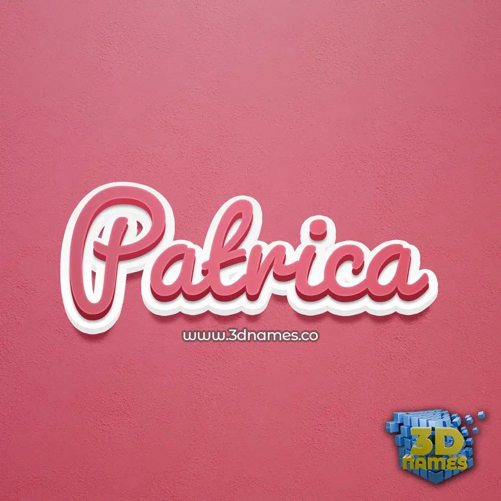 patrica in Red Scribble style - 3D name wallpaper