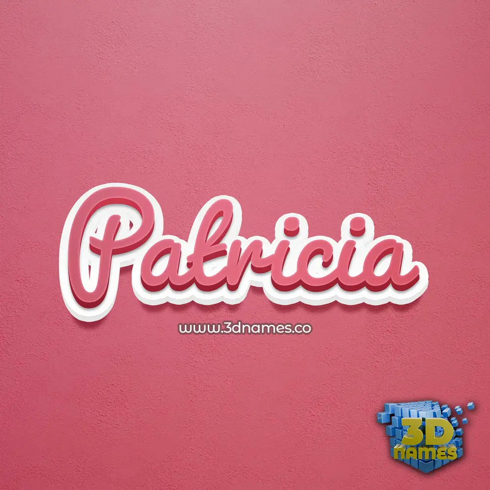 patricia in Red Scribble style - 3D name wallpaper