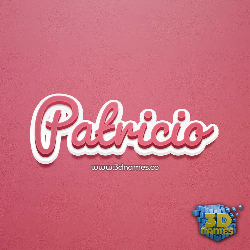 patricio in Red Scribble style - 3D name wallpaper