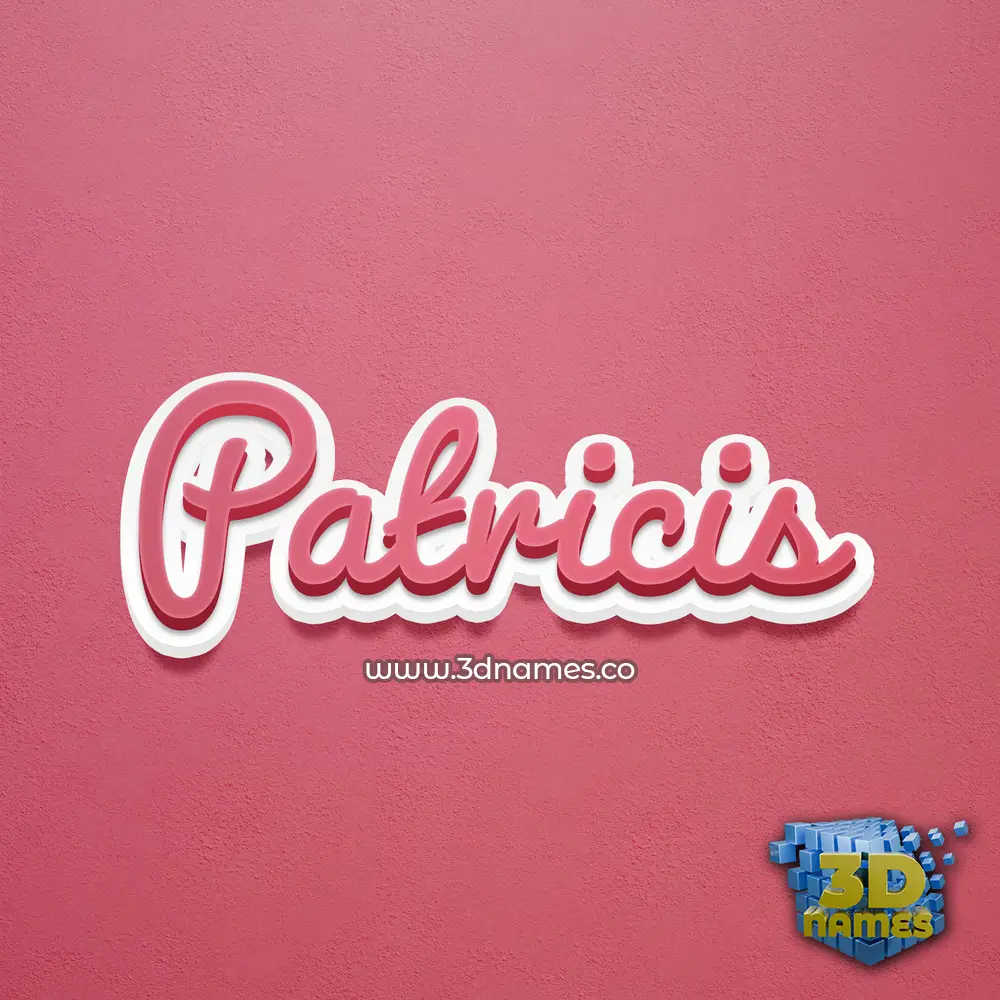 patricis in Red Scribble style - 3D name wallpaper