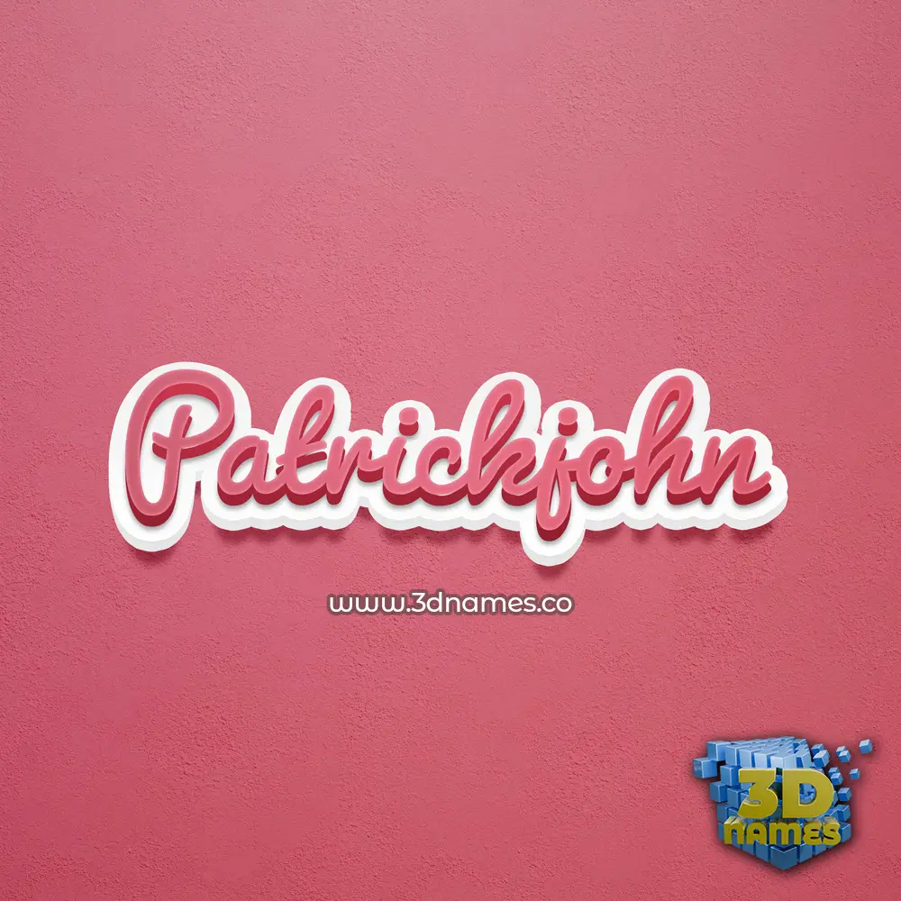 patrickjohn in Red Scribble style - 3D name wallpaper