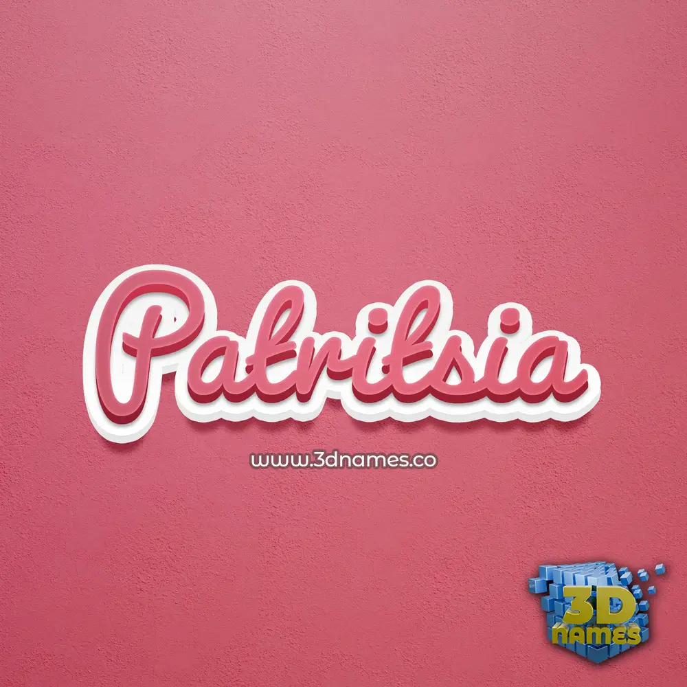 patritsia in Red Scribble style - 3D name wallpaper
