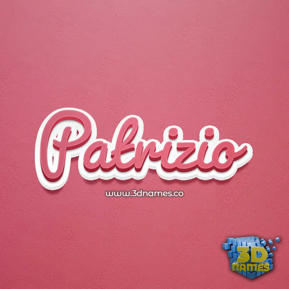 patrizio in Red Scribble style - 3D name wallpaper