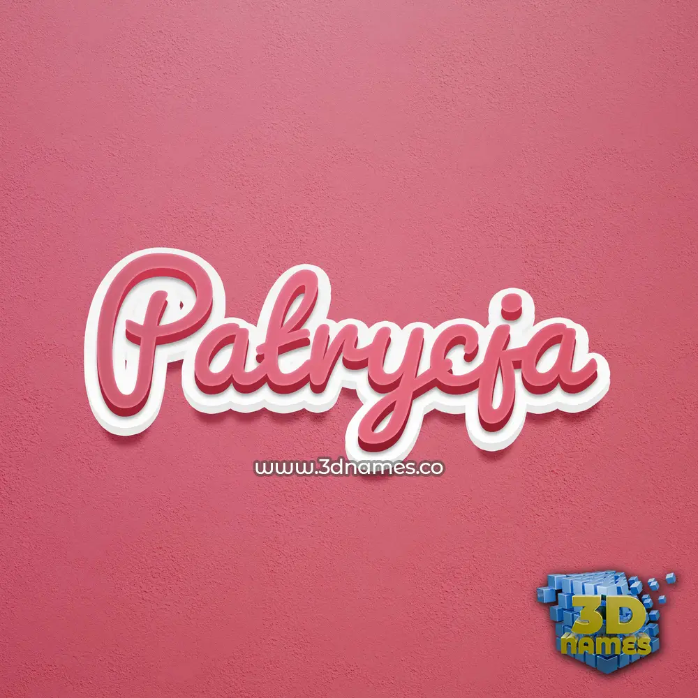 patrycja in Red Scribble style - 3D name wallpaper