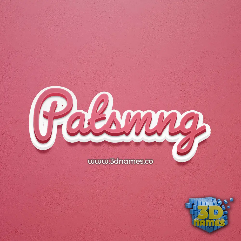 patsmng in Red Scribble style - 3D name wallpaper