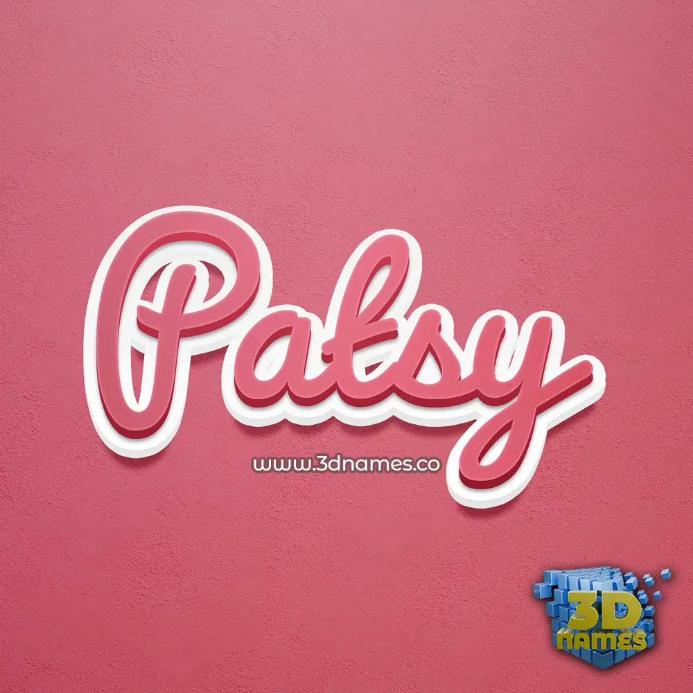 patsy in Red Scribble style - 3D name wallpaper