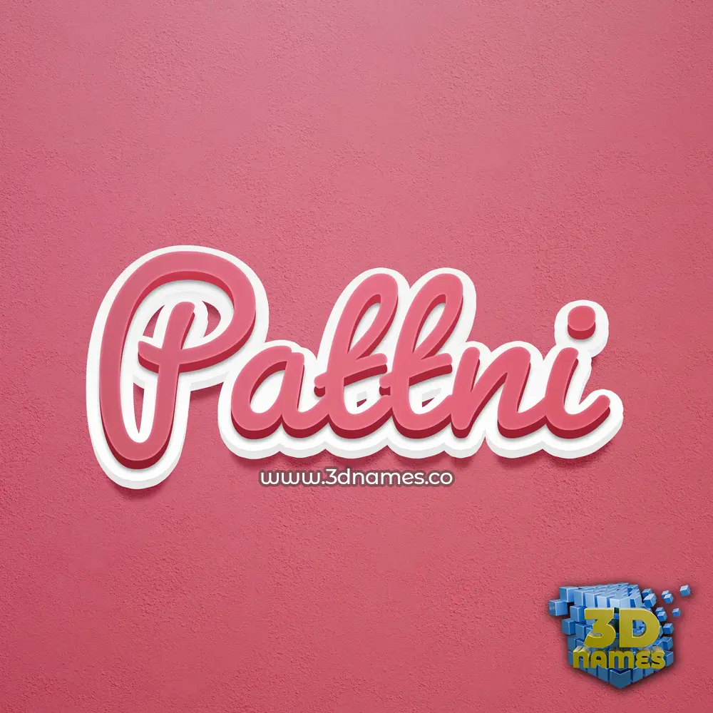 pattni in Red Scribble style - 3D name wallpaper