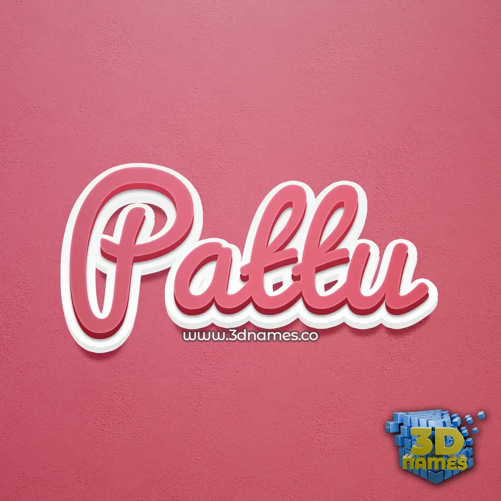 pattu in Red Scribble style - 3D name wallpaper