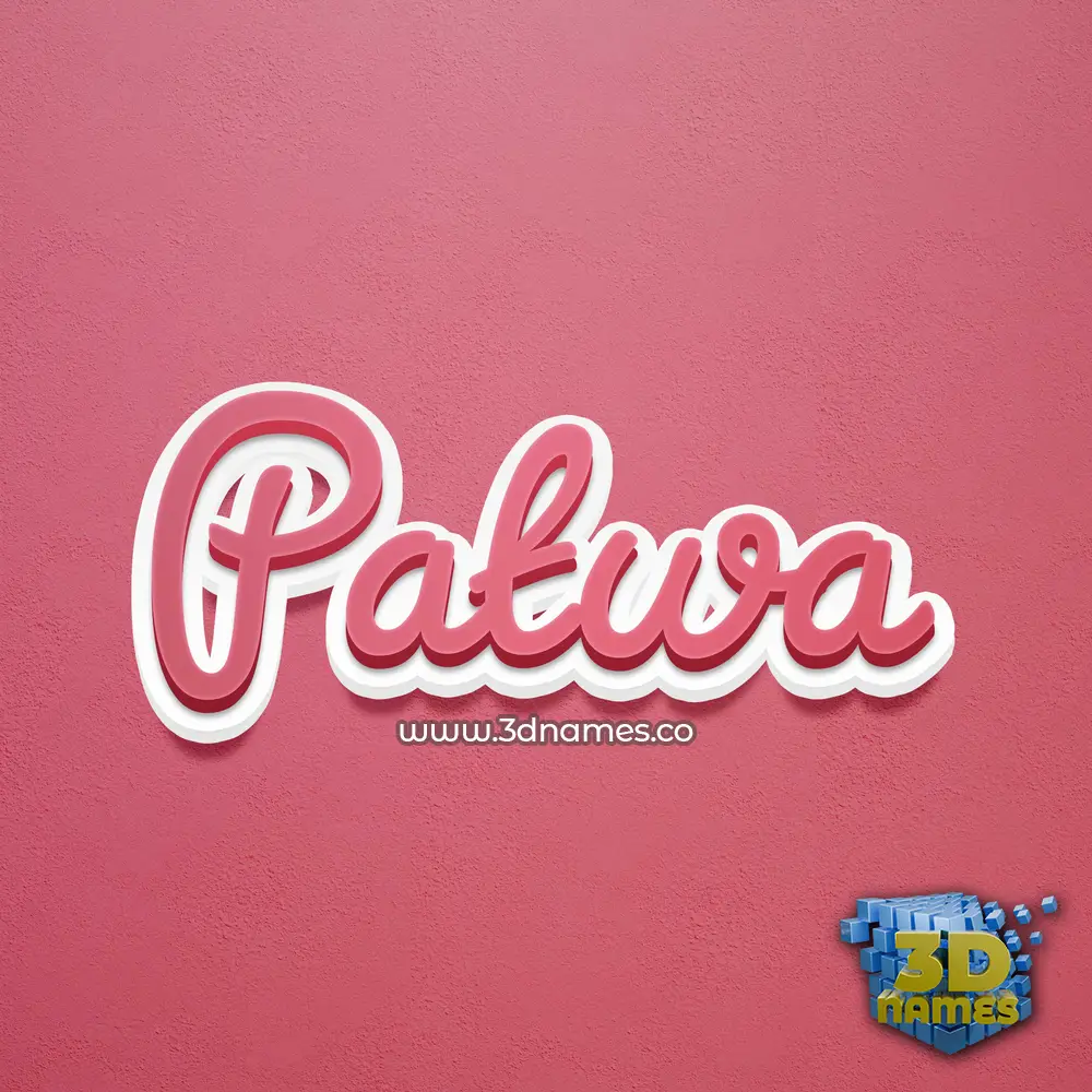 patwa in Red Scribble style - 3D name wallpaper