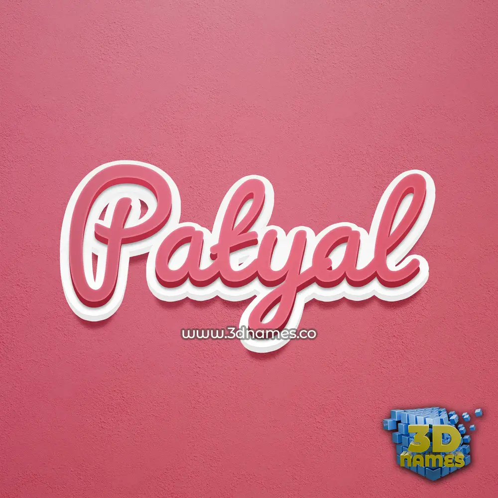 patyal in Red Scribble style - 3D name wallpaper